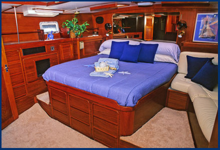 Large Master Suite on the charter yacht