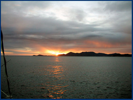 Sunset over St. John in the USVI